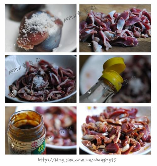 黑椒煎韭菜鸡胗的做法