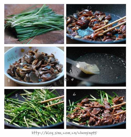 黑椒煎韭菜鸡胗的做法