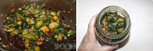 油黄瓜的做法