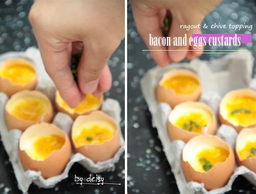 法式培根炖蛋浇黄油浓汁的做法