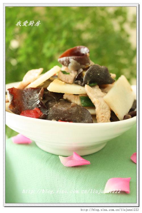 木耳肉片炒山药的做法