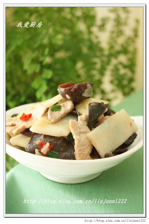 木耳肉片炒山药的做法