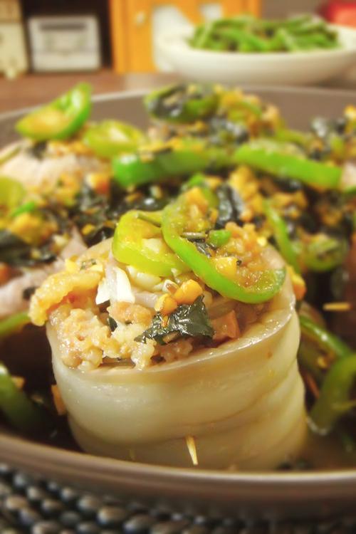 紫苏茄肉卷的做法