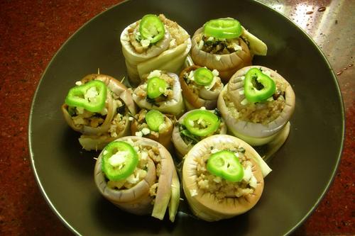 紫苏茄肉卷的做法