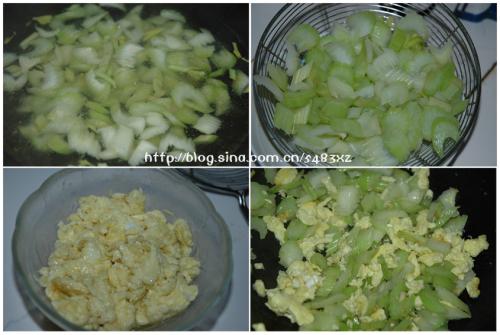 西芹炒鸡蛋的做法