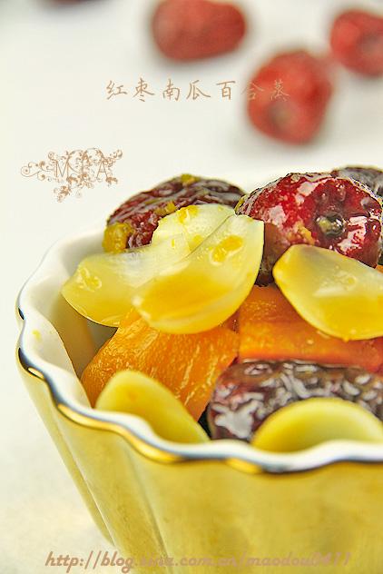 红枣南瓜百合蒸的做法