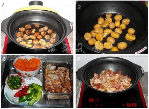 飘香栗子鸡煲的做法