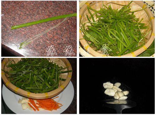 蒜头炒瓜远的做法