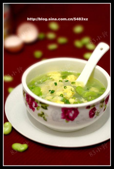 蚕豆米蛋花汤的做法