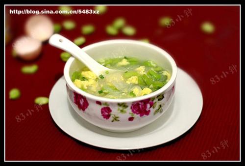 蚕豆米蛋花汤的做法