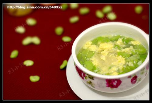 蚕豆米蛋花汤的做法