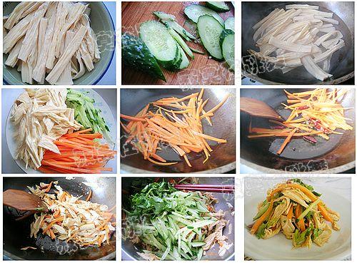 凉拌椒香腐竹丝的做法