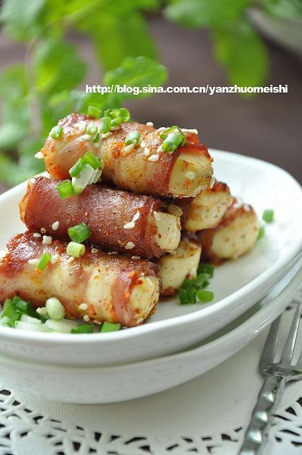 培根豆腐卷的做法