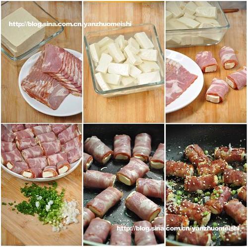 培根豆腐卷的做法