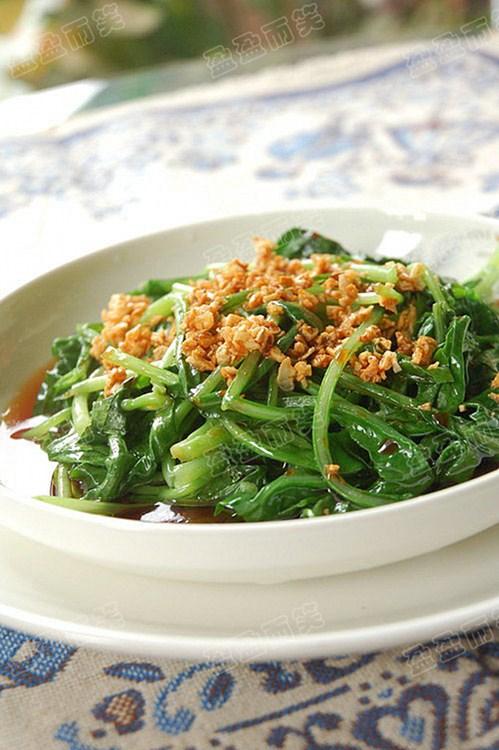 白灼萝卜苗的做法