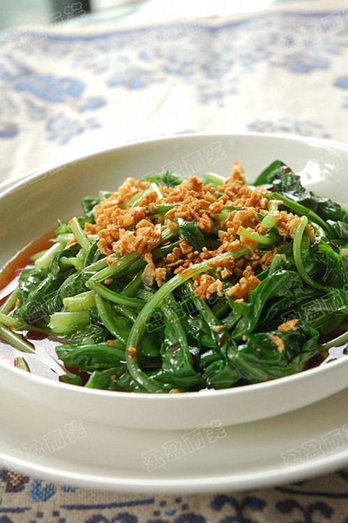 白灼萝卜苗的做法