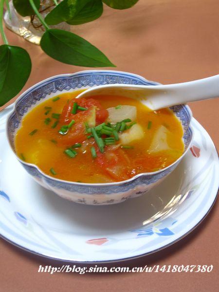 番茄老黄瓜汤的做法