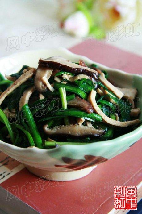 韭菜香菇炒豆干的做法