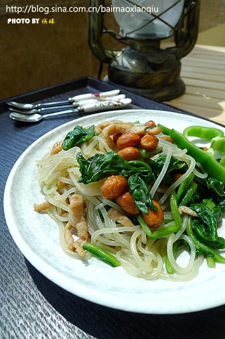 双丝拌菠菜的做法