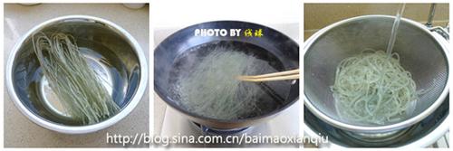 双丝拌菠菜的做法