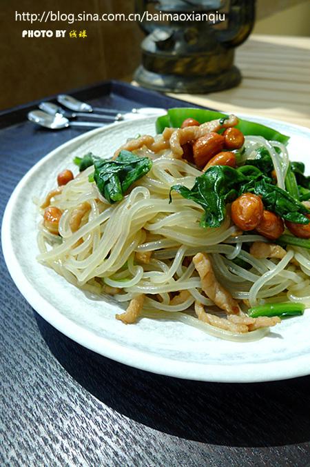 双丝拌菠菜的做法