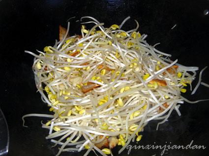 豆芽炒豆腐的做法