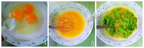 苦瓜煎蛋的做法