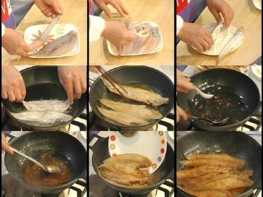 金针八宝鸡和私家酱焖鱼的做法