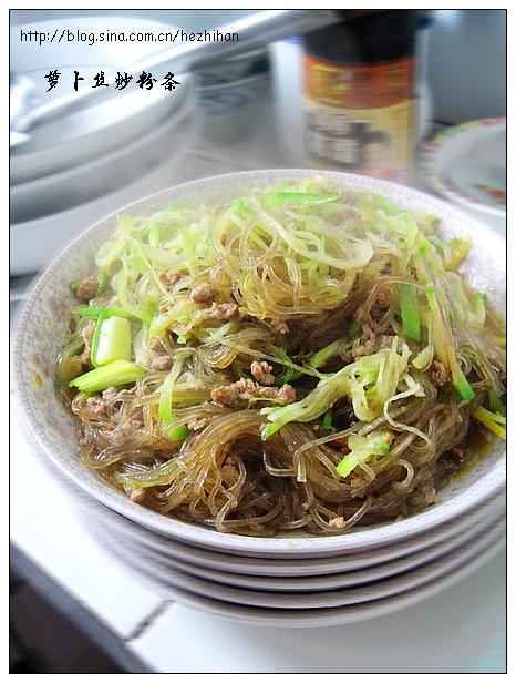 萝卜炒粉丝的做法