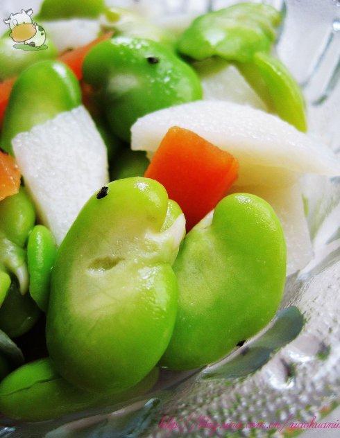 蚕豆山药拌的做法