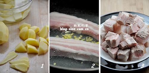 土豆烧肉的做法