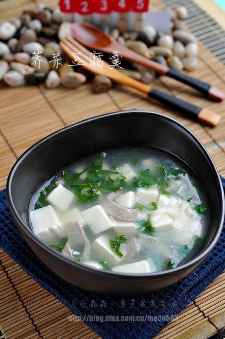 荠菜豆腐羹的做法