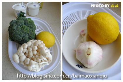 西兰花拌蘑菇的做法