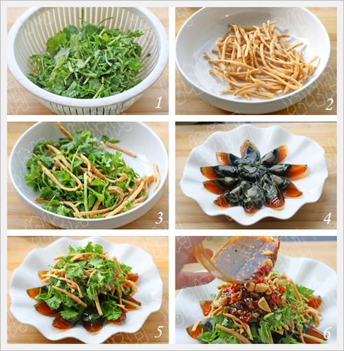 皮蛋拌馓子的做法