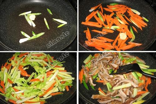 西芹拌猪肚的做法