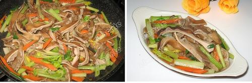 西芹拌猪肚的做法