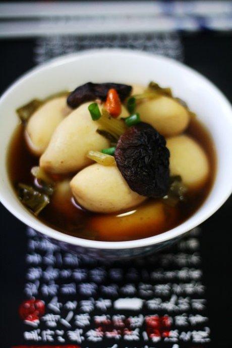 鲜露汁雪菜芋仔的做法