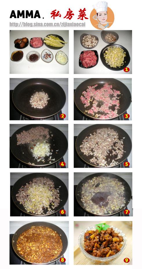 笋丁香菇肉酱的做法