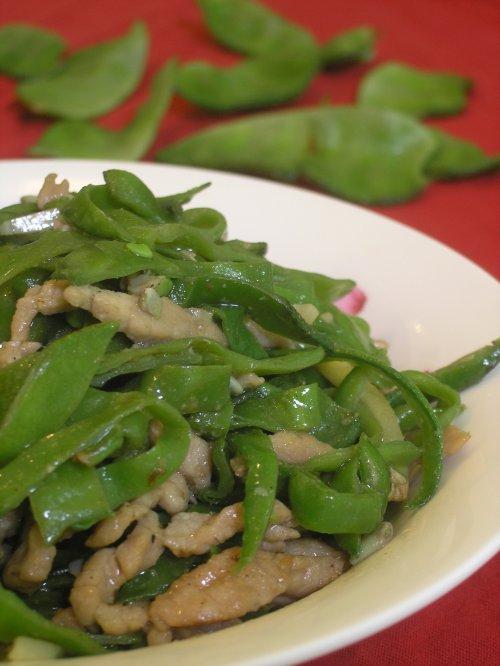肉丝炒扁豆的做法