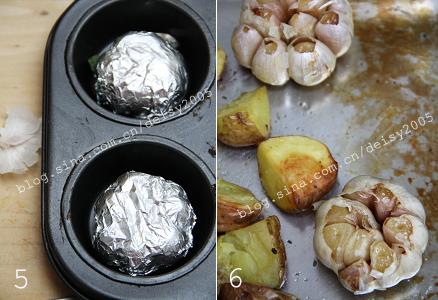 如何烤大蒜和小土豆的做法