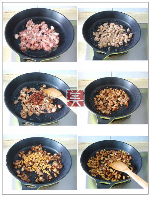 麻辣花生炒鸡丁的做法