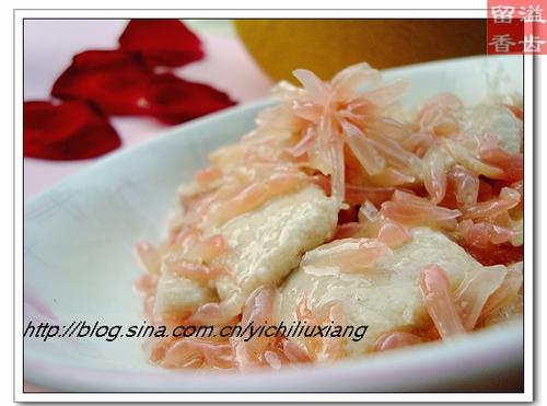 血柚鸡片的做法