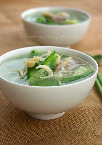 丝瓜瑶柱银鱼瘦肉汤的做法