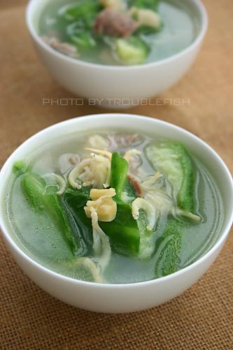 丝瓜瑶柱银鱼瘦肉汤的做法