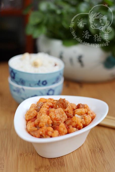 海米番茄菜花的做法