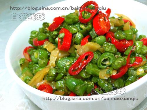榨菜四季豆的做法