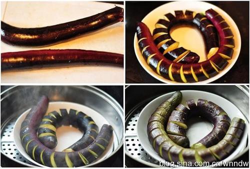 无油版蟠龙茄子的做法