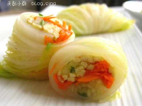清新白菜卷的做法