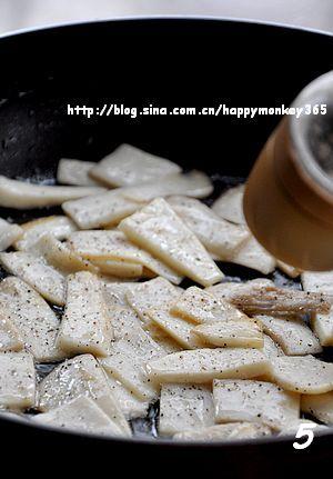 黑椒油煎杏鲍菇的做法