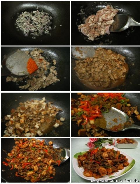 馕丁炒羊肉的做法